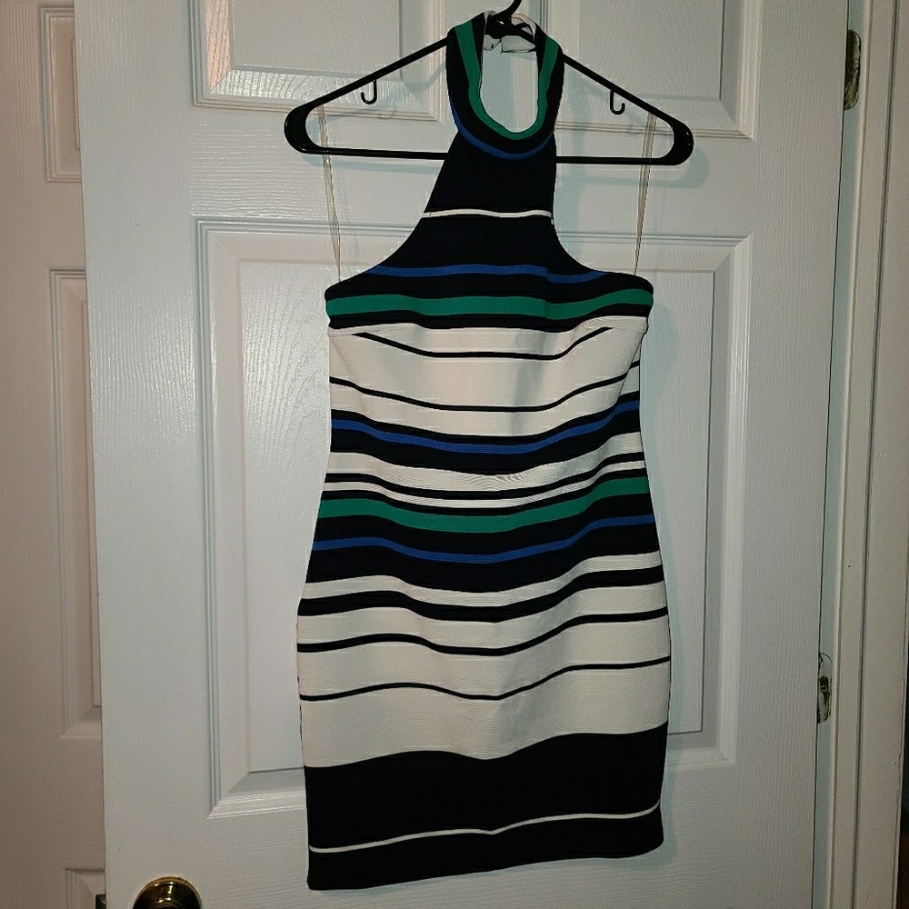 Windsor Striped Halter Dress